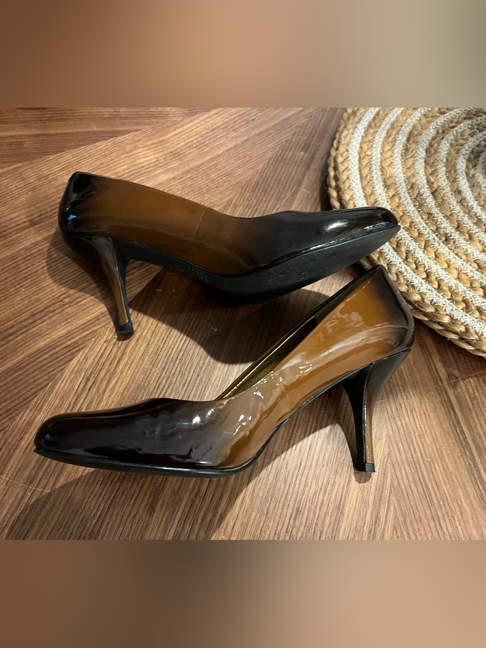 Ombr’ Patent Pumps in Brown & Black EU 39